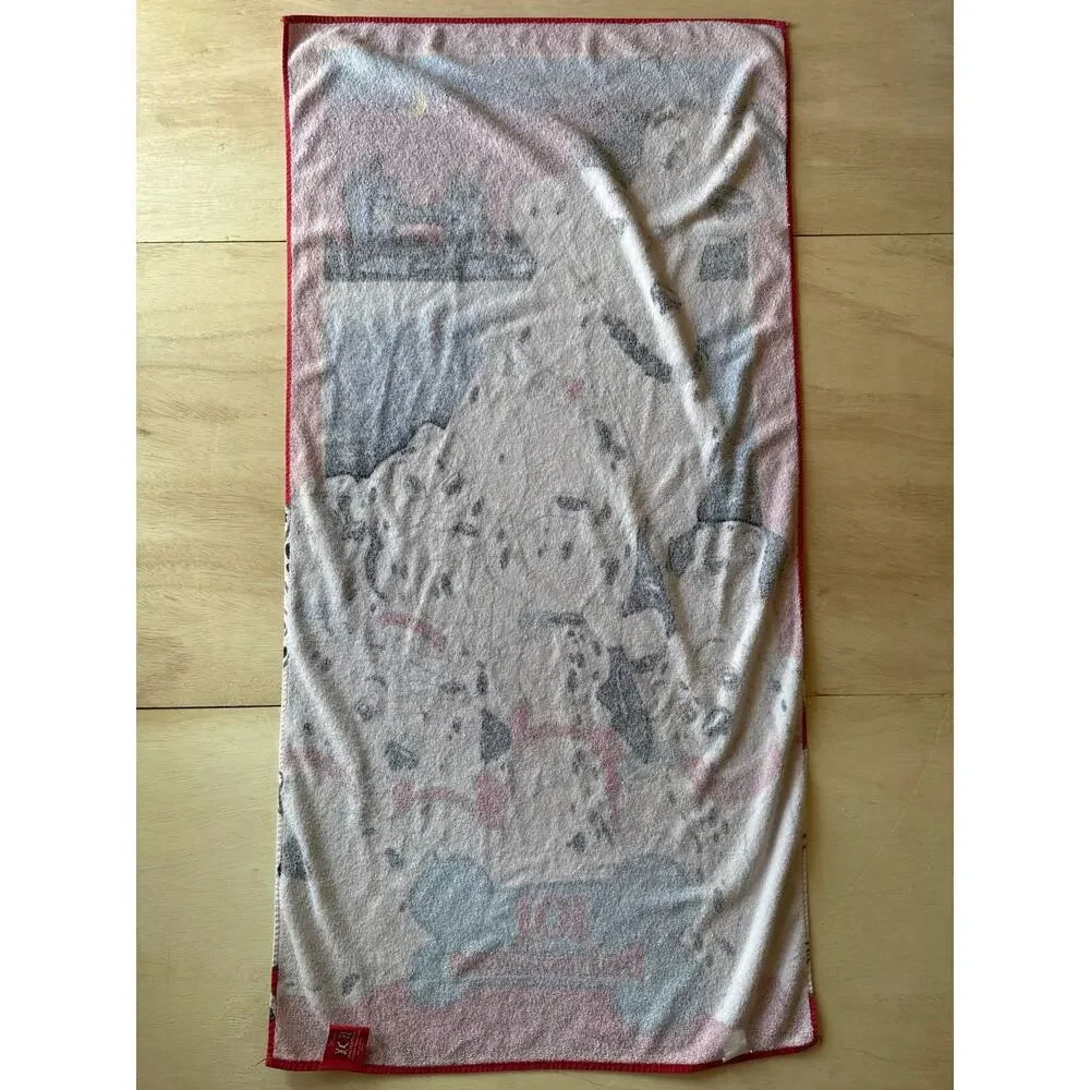 Vintage 90s Disney 101 Dalmatians Franco Cotton Beach Towel 54x27